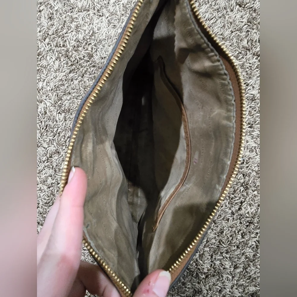 Michael Kors Bond Large Leather Satchel /Clutch in Acorn